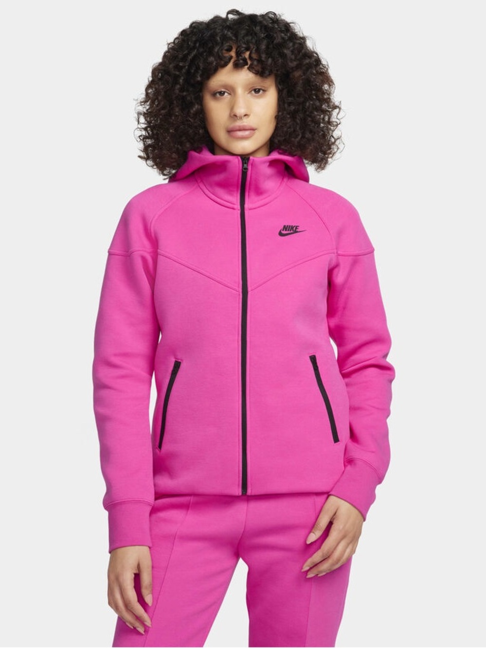 Nike Women's Hot Pink Full-Zip Nike Tech Fleece Track Suit (hoodie and pants)